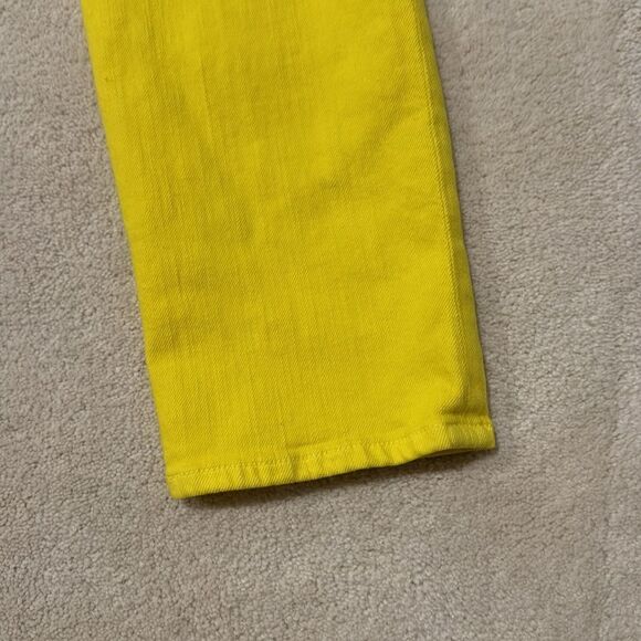 Kate Spade Play Hooky Broome Street Yellow Stretch Denim Capri Pants Sz 29 - Picture 6 of 13